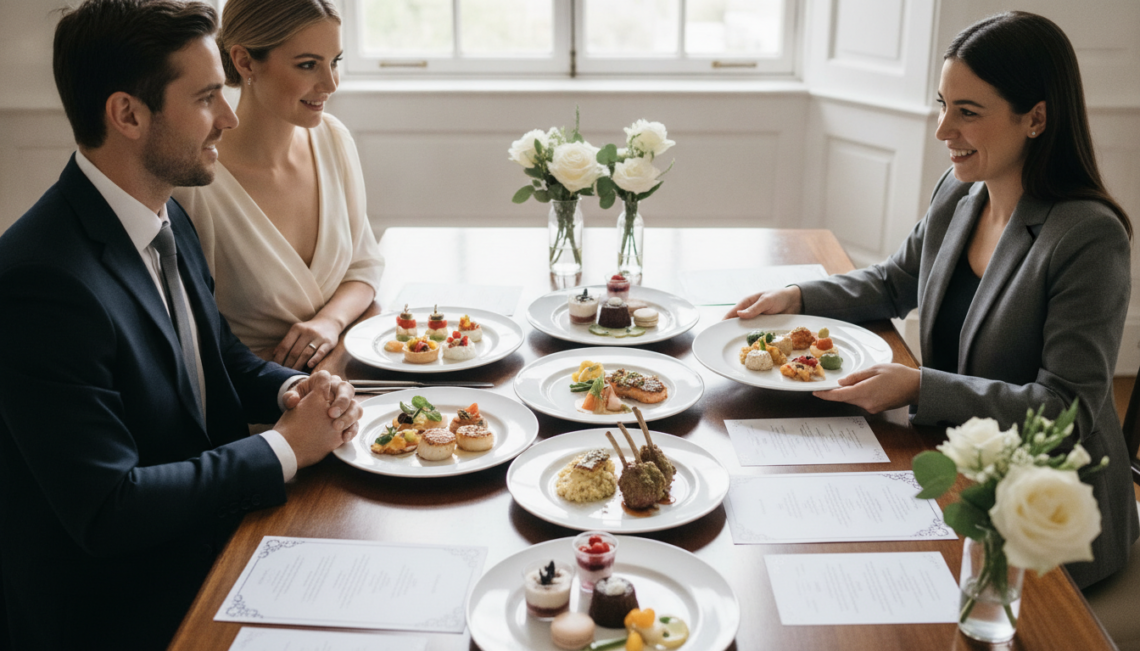 découvrez nos conseils pour choisir le menu idéal chez un traiteur afin de régaler vos invités et réussir parfaitement le repas de votre mariage.