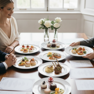 découvrez nos conseils pour choisir le menu idéal chez un traiteur afin de régaler vos invités et réussir parfaitement le repas de votre mariage.